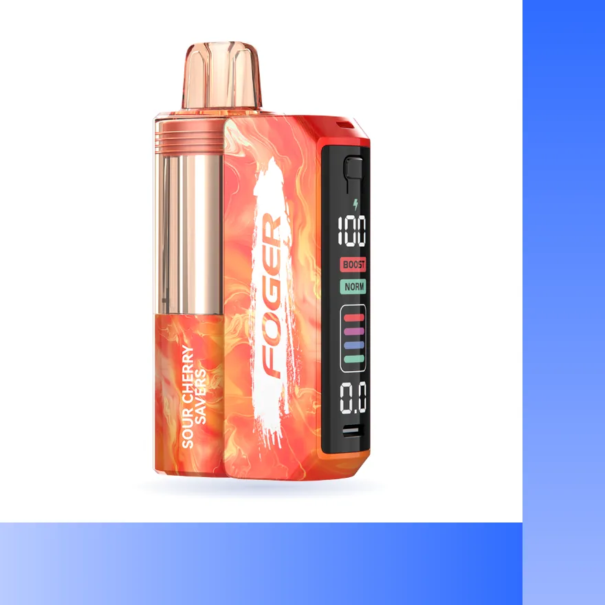 Fogger Switch Pro 30K kit in Sour Cherry Savers, battery with pre-filled Savers Edition pod
