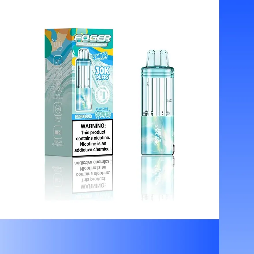 Fogger Drop Sour Savers pod with retail box — Savers Edition, Fogger Switch Pro 30K
