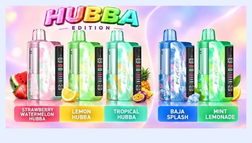 Fogger Hubba Edition pods — Strawberry Watermelon Hubba, Lemon Hubba, Tropical Hubba, Baja Splash and Mint Lemonade