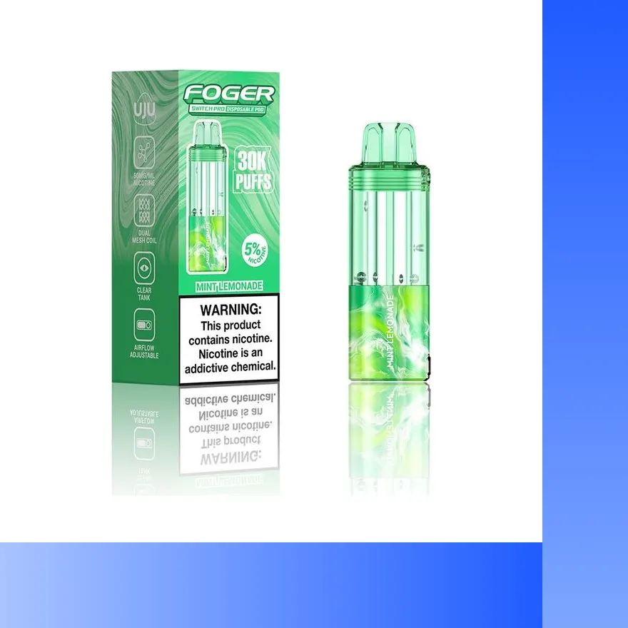 Fogger Mint Lemonade pod with retail box — Hubba Edition, Fogger Switch Pro 30K