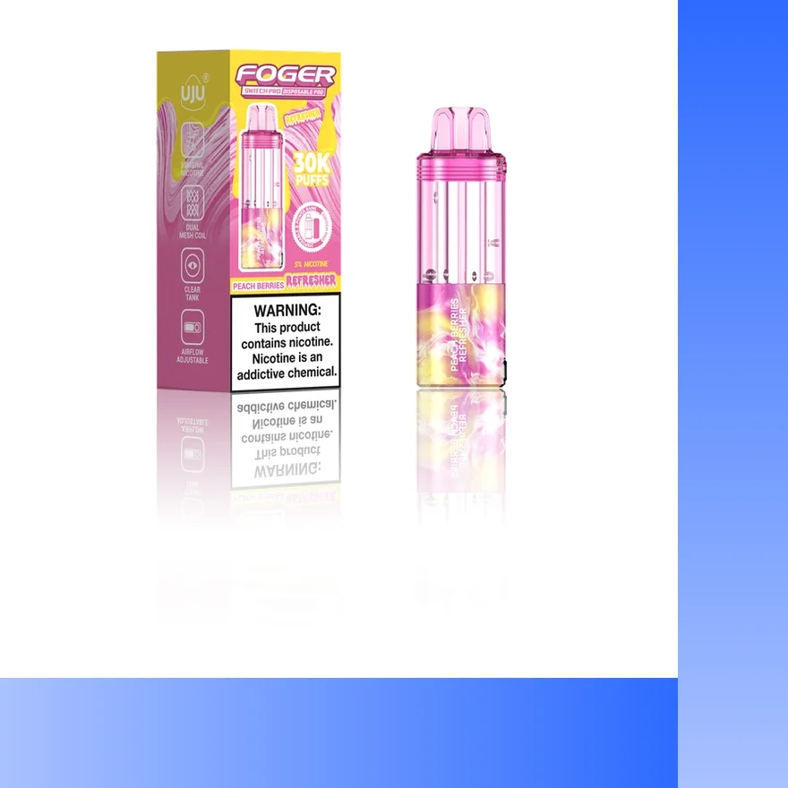 Fogger Peach Berries Refresher pod with retail box — Foger Switch Pro 30K