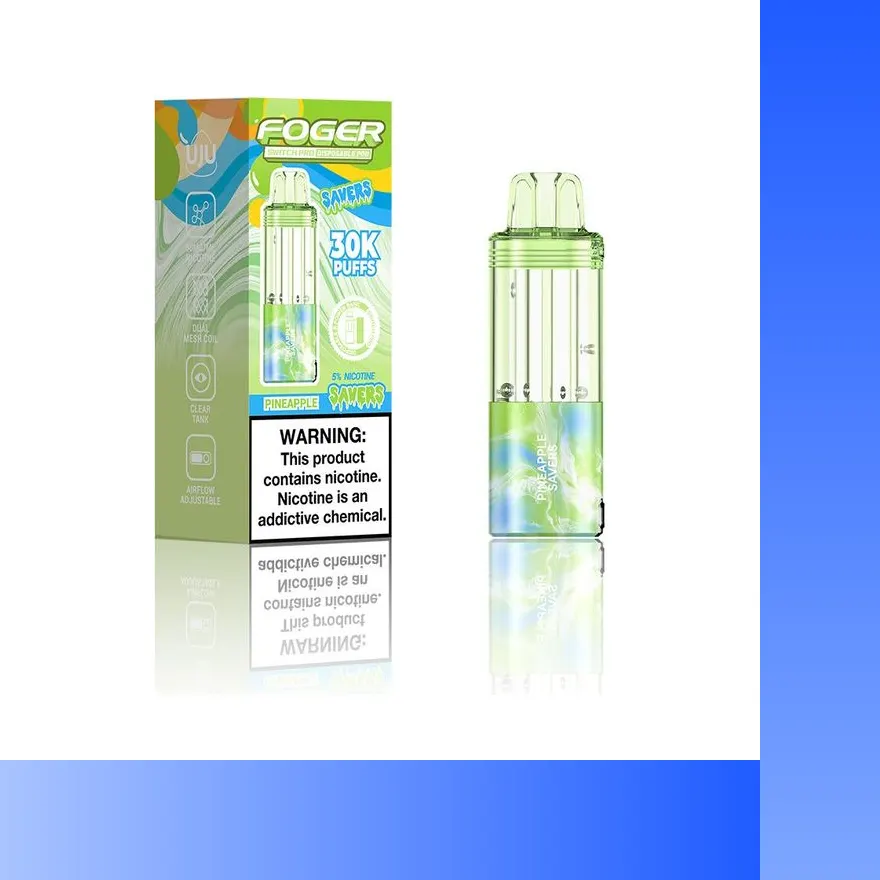 Fogger Pineapple Savers pod with retail box — Savers Edition, Fogger Switch Pro 30K