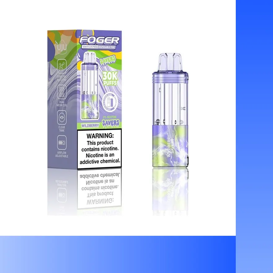 Fogger Wildberry Savers pod with retail box — Savers Edition, Fogger Switch Pro 30K